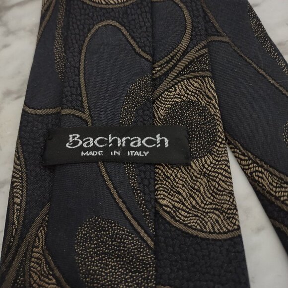 Bachrach Vintage Tie 100 % Seta Silk-Sone Made in Italy Retro Print Multicolor - Picture 5 of 8